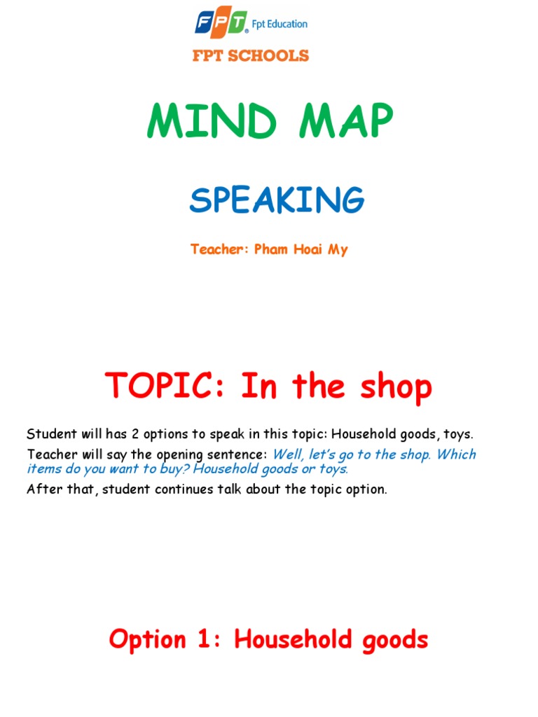 Speaking Activities: Shop Vocabulary | PDF