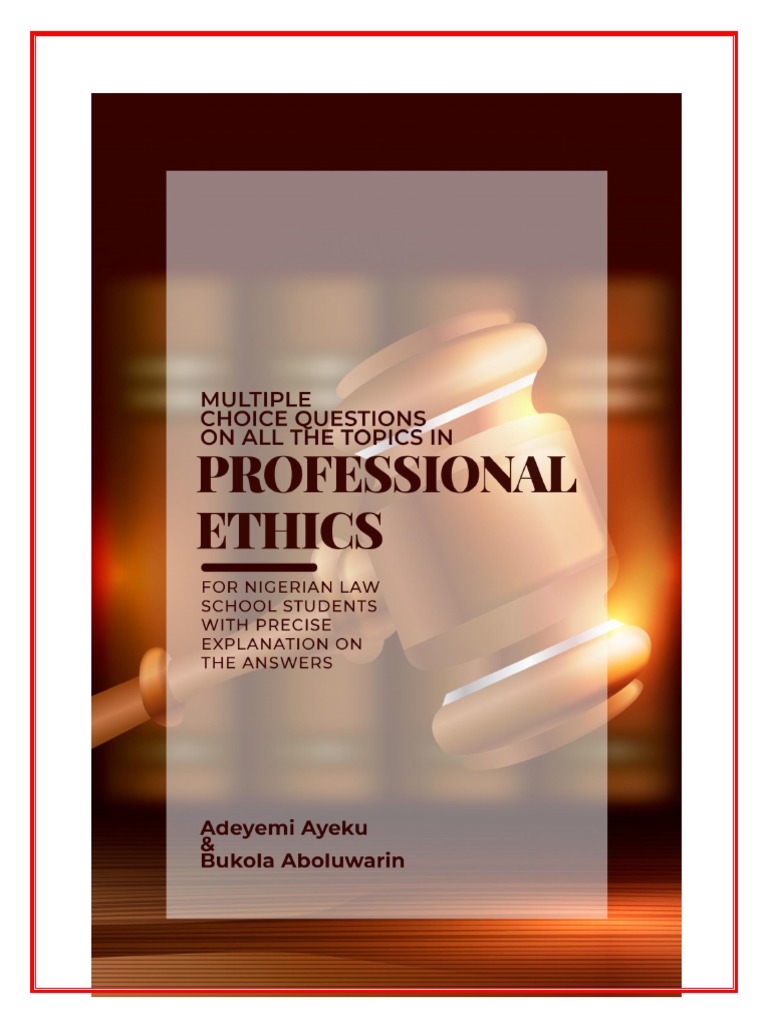 MCQS, Professional Ethics PDF Lawyer Advocate