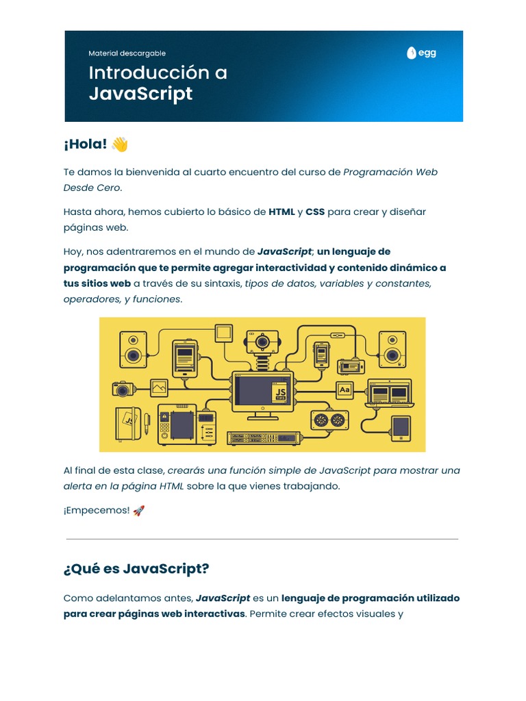 Introducción JavaScript | PDF | Script Java | Lenguaje de programación