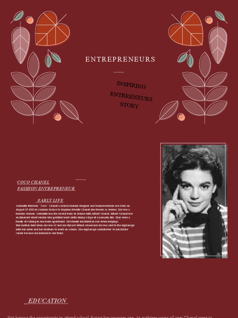 Entrepreneurs: Inspiring Entrreneurs Story
