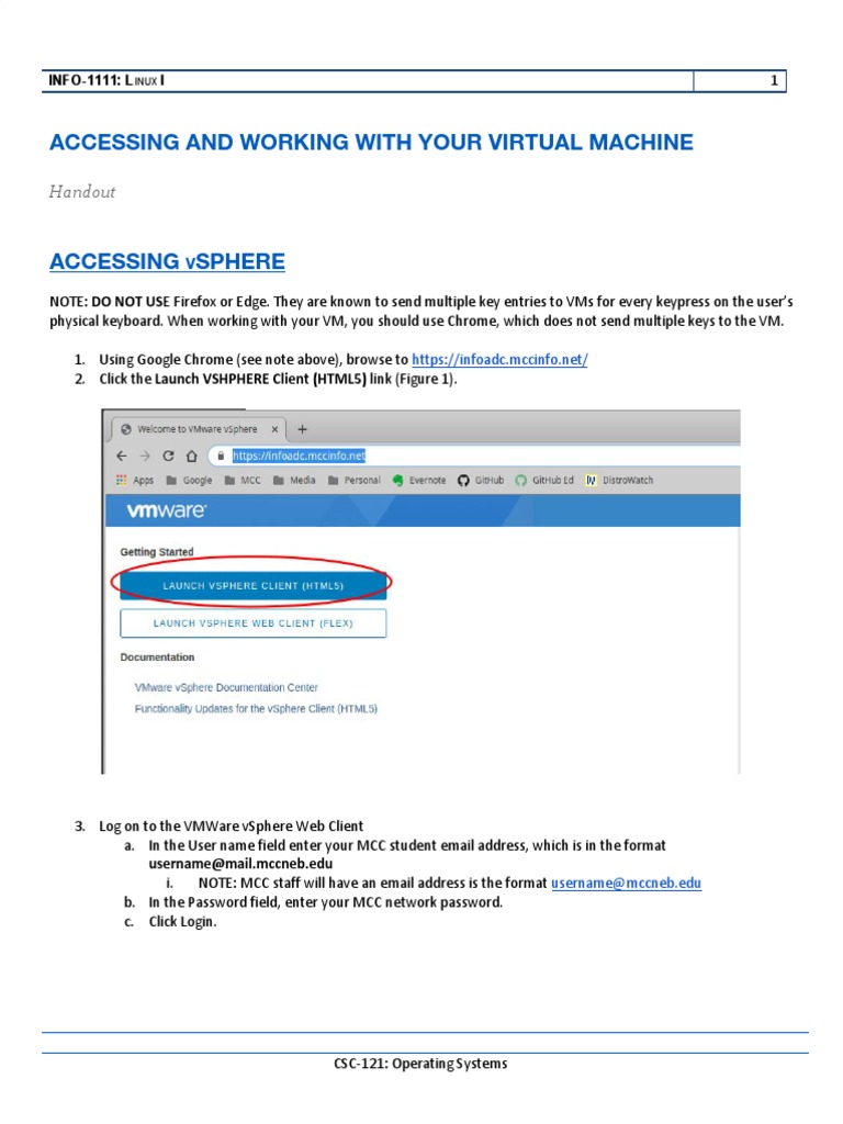 Access Linux VM via vSphere Guide | PDF | Virtual Machine | Operating ...