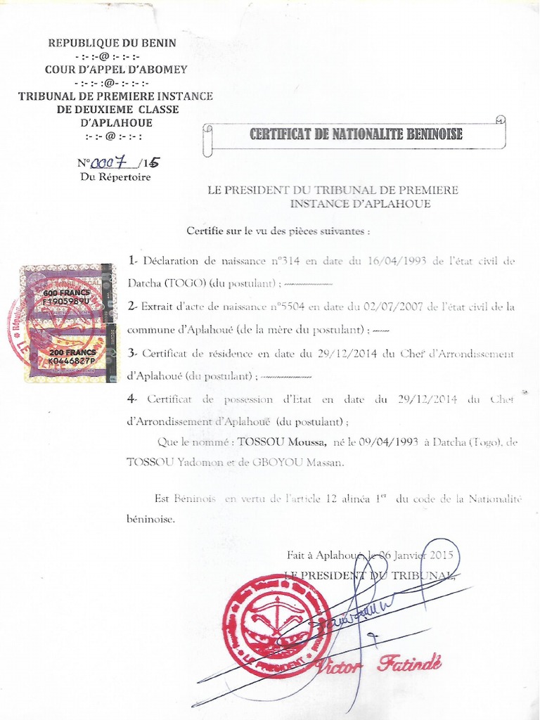comment obtenir certificat de nationalité française en ligne