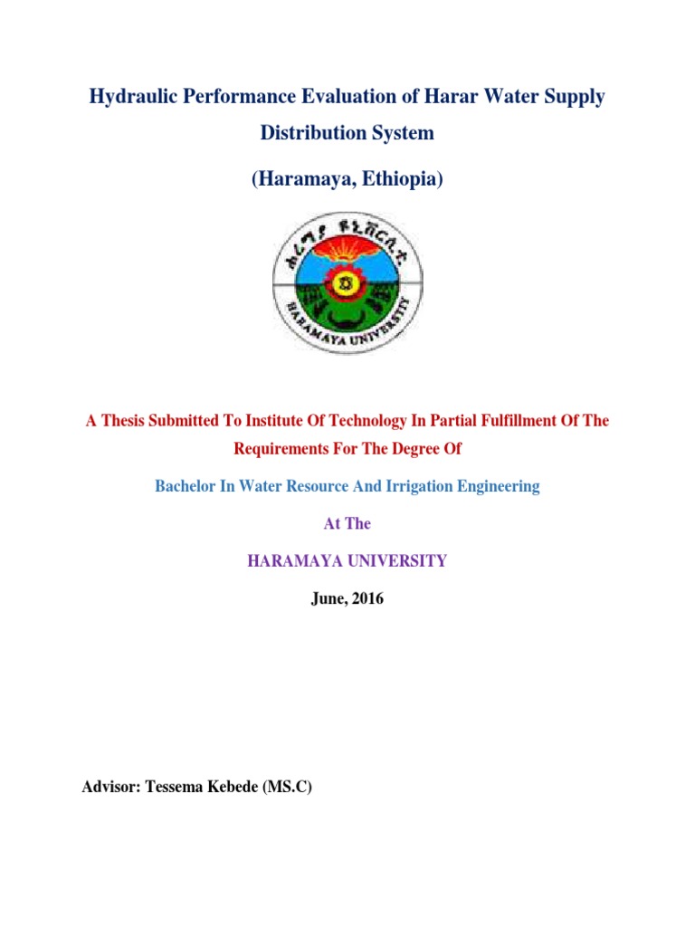 Final Thesis 2016 New1 PDF Water Supply Network Water