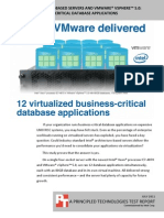 Intel + VMware Delivered 12 Virtualized Business-Critical Database Applications