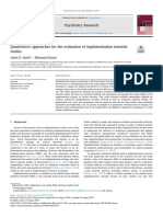 Quantitative Approaches For The Evaluation of Implementat - 2020 - Psychiatry Re