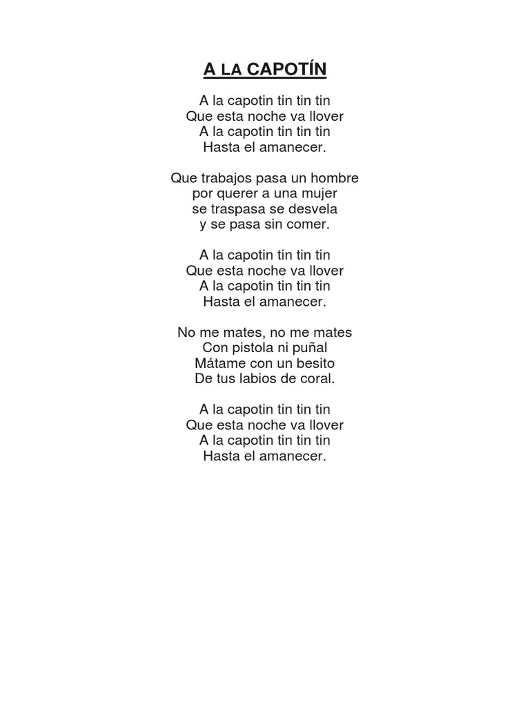 Letra de Canciones Hondureñas | PDF