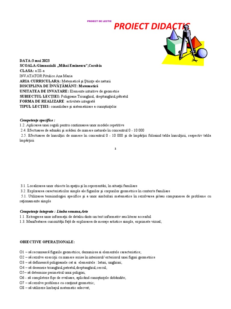 Proiect Matematica | PDF