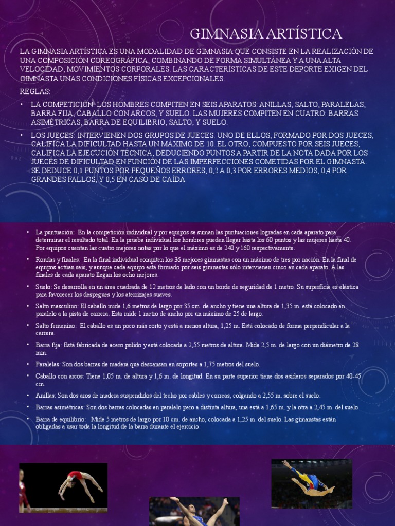 Historia y Reglas de la Gimnasia | PDF | Deportes de interior ...