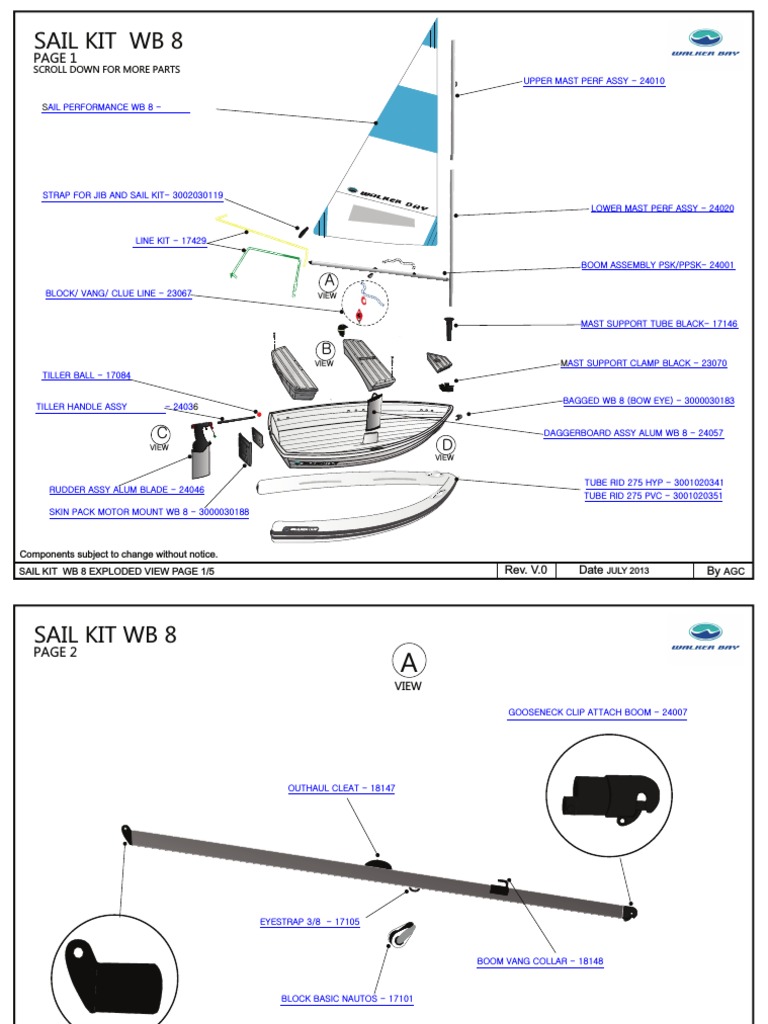 Walker Bay Parts PDF Rudder Oar