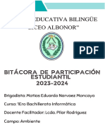Formato de Bitácora 2022 - 2023