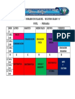 Horario Escolar Del Segundo Grado