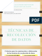 Técnicas e Instrumentos de Recolección de Datos