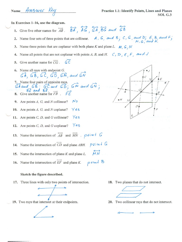 1.1 - 1.2 Practice - Answer Key | PDF
