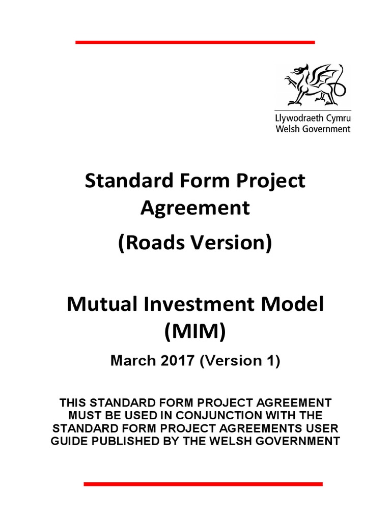 Standard Form Project Agreement Roads | PDF | Legal Liability | Damages