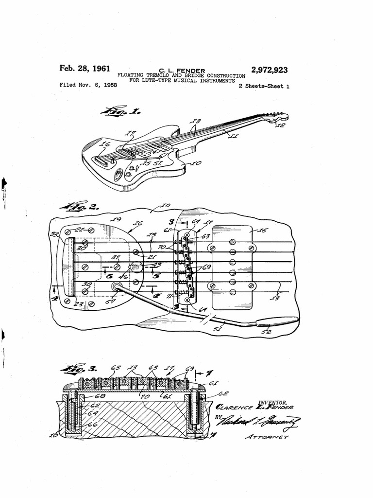 Floating Tremolo for Lute-Type Instruments | PDF | Guitars | Lever