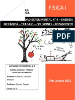 Actividad Experimental #4 - Trabajo - Energía - Rozamiento