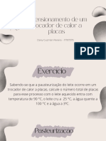 Dimensionamento de Um Trocador de Calor Tubo Placas