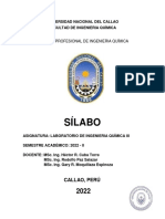 Silabo de Laboratorio de Ingenieria III 2022 - II