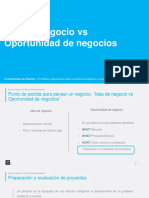 Idea de Negocios vs. Oportunidad de Negocios