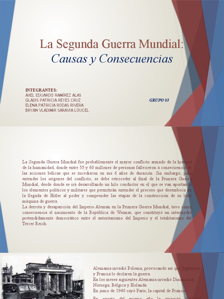 Causas y Consecuencias de la 2ª Guerra Mundial | PDF | Alemania nazi ...