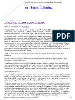 Desde La Psicología - Pedro T. Sánchez La Comunicación Como Sistema