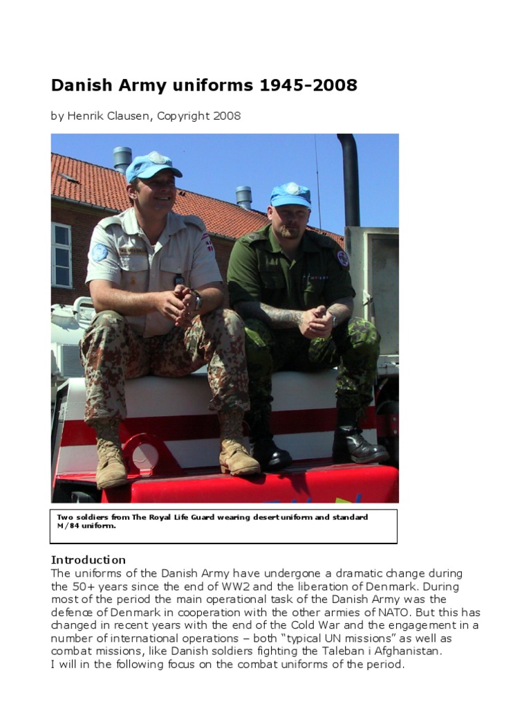Danish Army Uniforms 1945-2008 | PDF | Sergeant | Military Rank