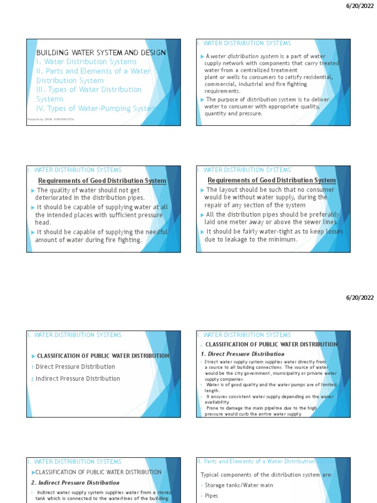 2 Building Water System and Design PDF Pump Water