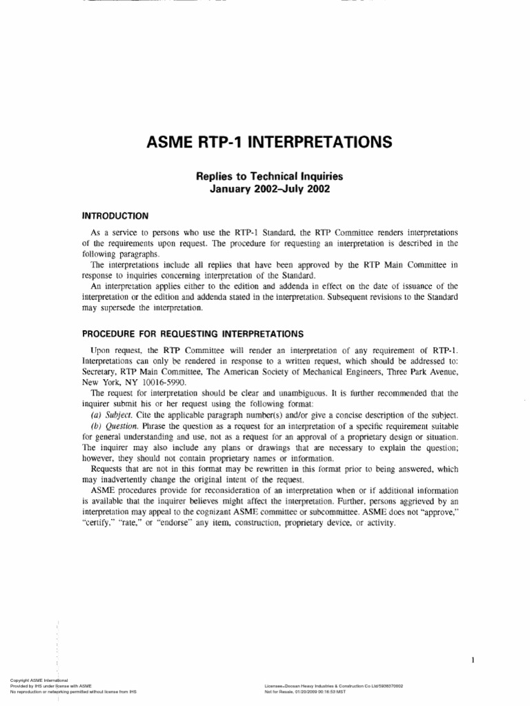 Asme Rtp-1 Interpretations 2002 | PDF | Stress (Mechanics) | Strength ...