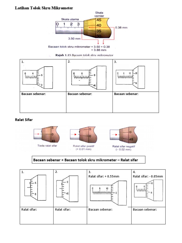 SAINS T1 Tolok Skru Mikrometer | PDF