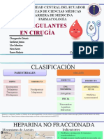 Anticoagulantes en Cirugía Farmacología