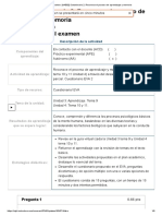 Examen - (AAB02) Cuestionario 2 - Reconoce El Proceso de Aprendizaje y Memoria