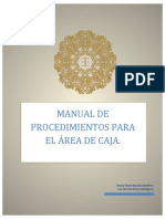 Manual de Procedimientos para El Area de Caja