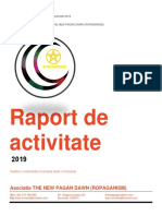Raport de Activitate Al Asociației THE NEW PAGAN DAWN (NOII ZORI PĂGÂNI) - Anul 2019