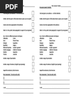 Persuasive Speech Checklist