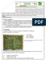 Atividade 1 Tema Agenda Construcao Do Sistema Alfabetico 2o Ano Gabarito