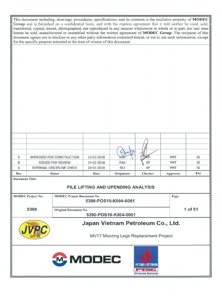 Pile Lifting and Upending Analysis | PDF | Mechanical Engineering