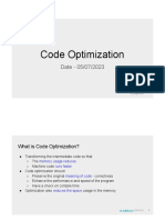 Code Optimization-I