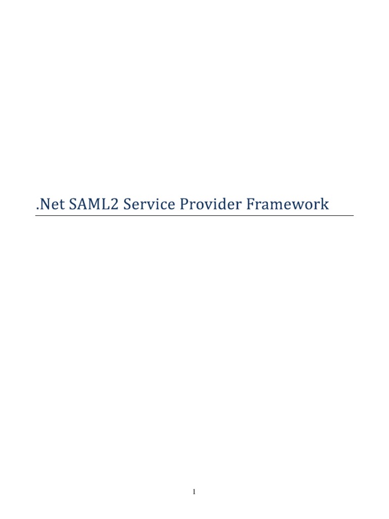 Net SAML2 Service Provider Framework-V1-6b | PDF | Http Cookie | Public ...