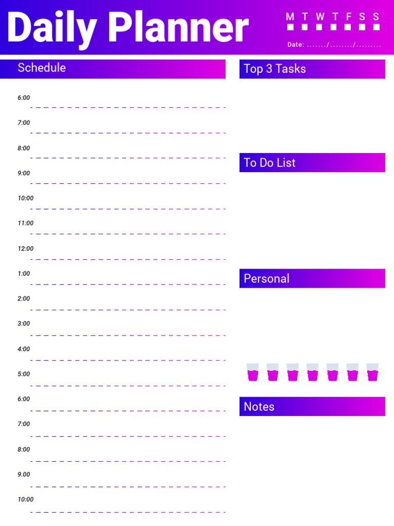 Daily Planner 2020 Free Printable_3 | PDF