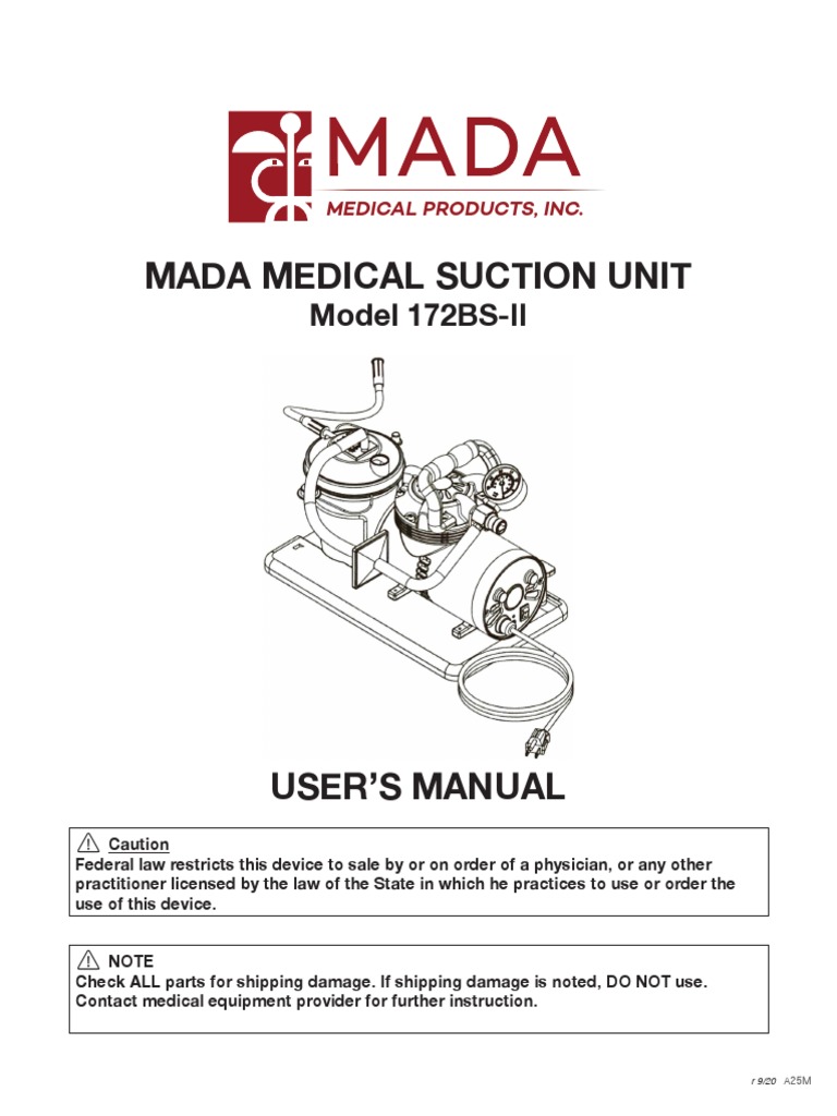 Mada Medical Suction Unit Manual | PDF | Finance & Money Management ...
