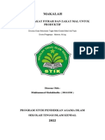 Distribusi Zakat Fitrah Dan Zakat Mal Untuk Produktif