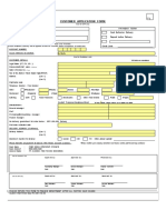 Customer Application Form