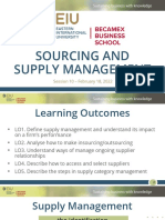 Session 10 Sourcing and Supply Management