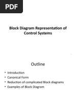 Block Diagram Representation of Control Systems