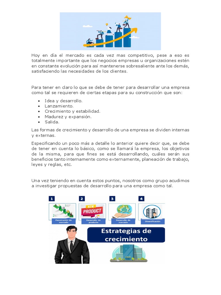 Estrategias para el Crecimiento Empresarial | PDF | Cliente | Mercado ...