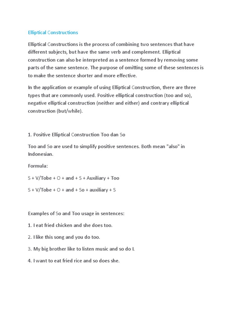 Understanding Elliptical Constructions | PDF | Linguistic Typology ...