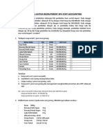 Contoh Soal Untuk Recruitment SPV Cost Accounting