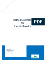 Method Statement For Electrical Works