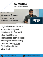 Digital Manas Save Certified Digital Marketer in Mumbai