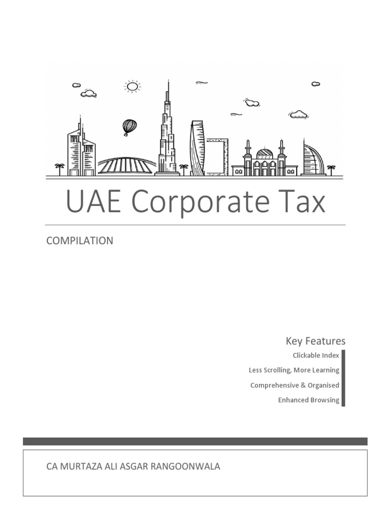 Comprehensive Book On Uae Corporate Taxes Pdf Corporate Tax In The